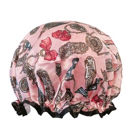 allydrew Wild Side Reusable Women's Waterproof Shower Caps for Long Hair, Pink Keychains