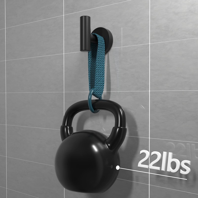 SOCONT Towel Hooks for Bathrooms Wall Mount, 6 Pack Matte