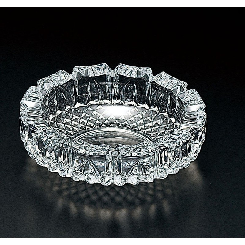 TOYOSASAKI GLASS (東洋佐々木ガラス) Glass Tabletop Ashtray Made in Japan P-05507-JAN
