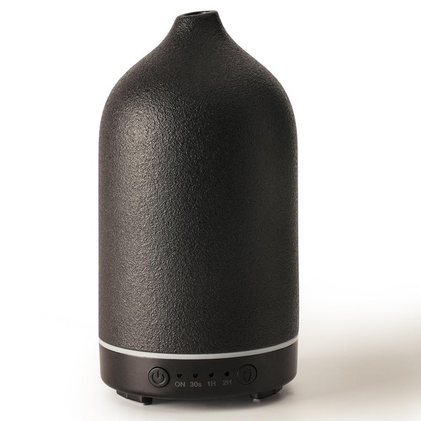 Diffuserlove Ceramic Diffuser 200ML Essential Oil Diffusers Aromatherapy Air Diffuser Stone Diffuser Black