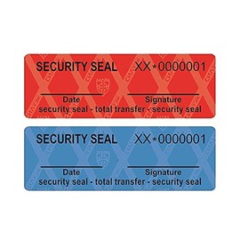 Pack of 100 Transfer Type Seal Security Labels VOID, Security Seal (60 x 20 mm, Red)