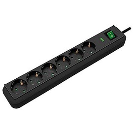 Brennenstuhl Eco-Line Device Protection Power Strip 6-Way with Lightning Protection