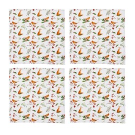 Cooksmart Set of 4 British Designed Christmas Napkins | Christmas Table Napkins For Parties, Events & Xmas Dinners | Cotton Xmas Napkins For All Festive Occasions - A Winters Tale