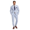 Emigre 42L Men's 100% Cotton Blue Striped Seersucker Suit