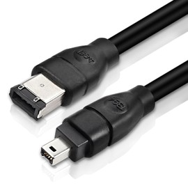 CABLEPELADO FireWire 400 4 Pin to 6 Pin Cable - Black 1.8m