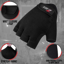 ZRIX Gym Gloves (Black, Small)