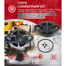 Upgrade Replacement for Hydro Gear 72274 Hydraulic Transmission Charge Pump Lawn Mower Kit for ZT2800 ZT3100 ZT3400 G700 Series, Fix Pump Oil Leakage, Also Replace 71411, HG71411,HG72274, PXHG72274