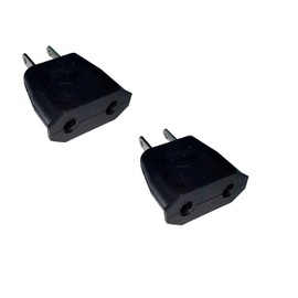 Clavija Adaptador Corriente Europeo a Americano Us EU (2 Unidades, Negro) (2 Unidades)