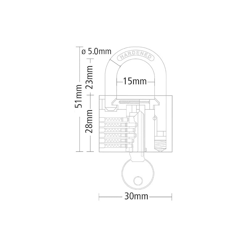 kippen 2002C1 Brass 30mm Bow Lock Body