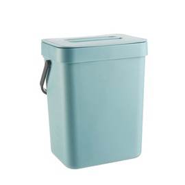 Food Waste Basket Bin,Small Compost Bin, Hanging Trash Can Countertop Compost Bin with Lid for Kitchen Cabinet Door, Under Sink, 3L Kitchen Waste Bin Countertop Container for Rubbish Composter (D)