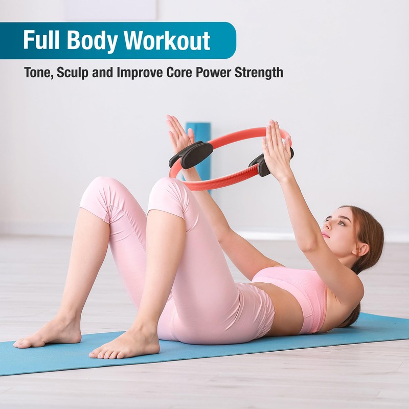 Beenax Pilates Ring - Double Handle Exercise Circle, Fitness Magic