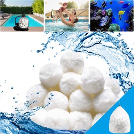 Hsyydzi 3.1 lbs Pool Filter Ball for Sand Filter Pump for Above Ground Pool, Eco-Friendly Reusable Fiber Filter Media Ball for Swimming Pool Sand Filters (Equals 100 lbs Pool Filter Sand)