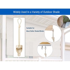 Sun Shade Replacement Parts Bungee Tie Down Kit, Compatible with Coolaroo Exterior Roller Sun Blinds, Weather Resistance Outdoor Indoor Roller Up Blinds Canopy Pergola Covers (Beige, 2 Set)