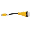 RV Plug Adapter Twisting Locking Receptacle Easily Carry Safety 15A
