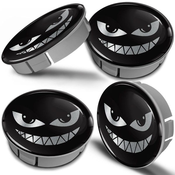 Biomar Labs 4 x 60 mm Plastic Hub Caps Black