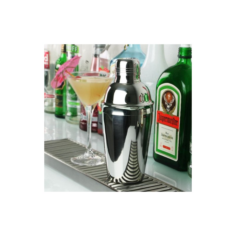 bar@drinkstuff Stainless Steel Cocktail Shaker 0.5 Litre 18oz Cocktail Shaker,