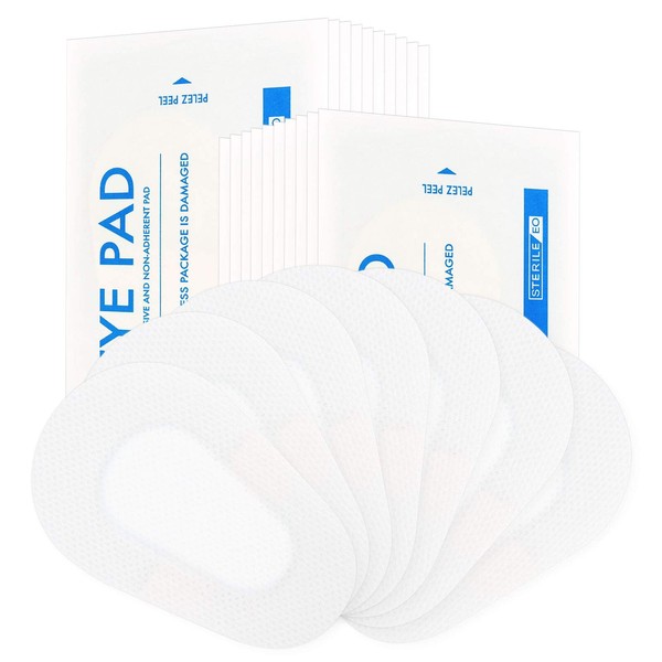 Lurrose 20pcs Sterile Non-Woven Eye Pads Post Eye Patch Stickers Soft Self-Adhesive Wound Dressings for Adults