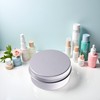 Silver Aluminium Refillable Containers, Empty Tin Jars Round Storage Bottles