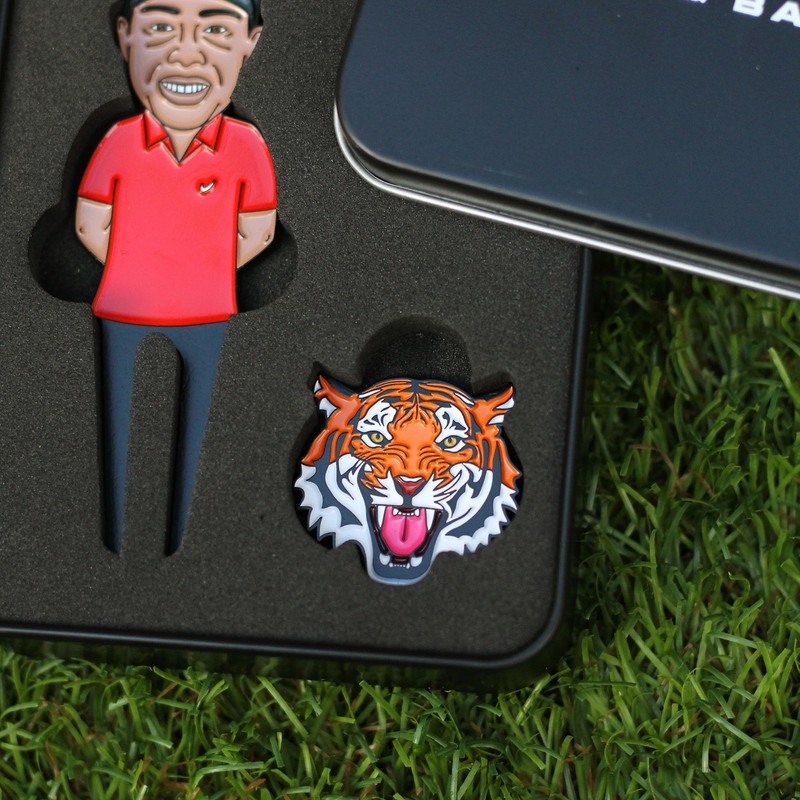 Tiger Golf Divot Tool & Ball Marker