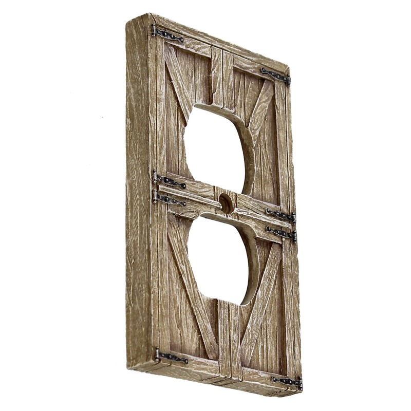 Top Brass Rustic Farmhouse Barndoor Electrical Cover Wall Plate -