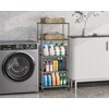 OVICAR Storage Shelf with Wheels - Adjustable 5 Tiers Mesh