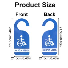 Gosknor Pack of 2 Disabled Parking Signs, 21.5 x 9 cm Parking Permit Tags for Disabled People Clear Wheelchair Pattern Wheelchair Reservation Sign Made of Plastic for Indoor and Outdoor Use