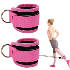 ZcrPrn Ankle Straps for Cable Machines, 2 Pcs Adjustable Cable Kickback Ankle Strap for Resistance Training, Leg Straps Gym for Cable Machine, Gym Accessories for Women and Men