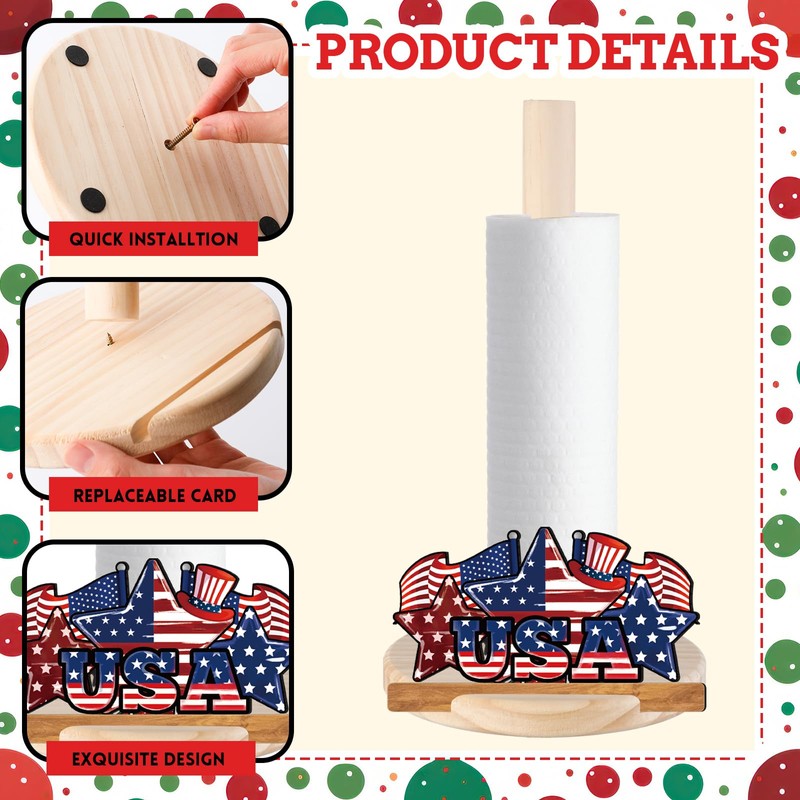 GlikCeil 18 Pcs Interchangeable Paper Towel Holder Summer Kitchen Decor
