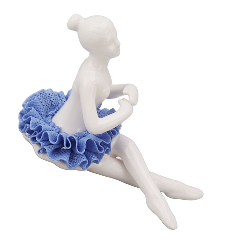 Ballerina Statue Beautiful Relaxed Mood Delicate Ceramic Ballet Dancer Figurine