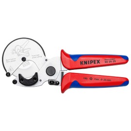 KNIPEX Pipe Cutter for Composite and Plastic Pipes Chrome-Plated with Multi-Component Sleeves 210 mm 90 25 25