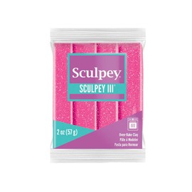 Sculpey Argilla polimerica 2 Oz PNK GLTTR, Rosa Glitter