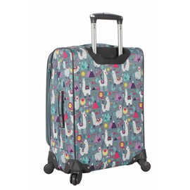 Lily Bloom Luggage Carry On Expandable Design Pattern Suitcase For Woman With Spinner Wheels (Llama Mama, 20in)