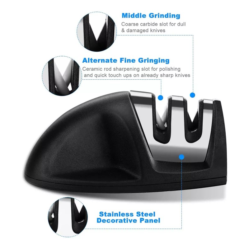 Lecute Afilador De Cuchillos Tijeras Cocina Profesional Portatil