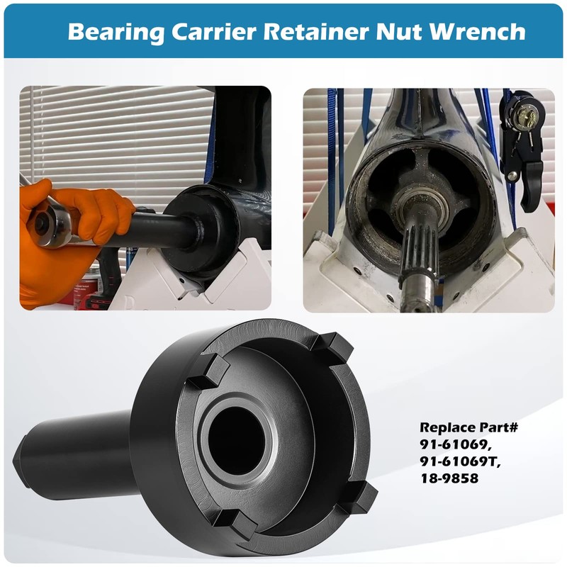 Bearing Carrier Retainer Nut Wrench Tool for Mercruiser Alpha one,