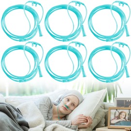 Pack of 6 Oxygen Glasses Nose Glasses: 5 m Nose Glasses for Oxygen Device, Nose Glasses Oxygen Tube, Nose Glasses with 500 cm O2 Tube for Oxygen Device Breathing Therapy, Nose Glasses