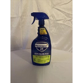 Microban 24 Hour Multi-purpose Cleaner and Sanitizing Spray,Fresh Scent 32 Oz