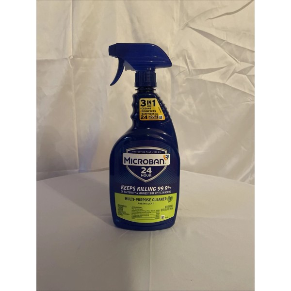 Microban 24 Hour Multi-purpose Cleaner and Sanitizing Spray,Fresh Scent 32