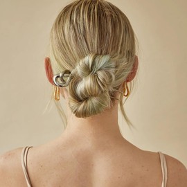 Silver Plated Stainless Steel U-Shaped Hair Sticks - Elegant Hairpin for Women