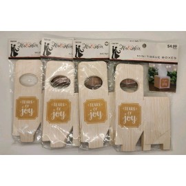 His & Hers Mini Tissue Boxes Tears of Joy 4 Packages, 12 Count Each Total of 96