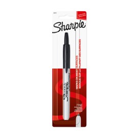 Sharpie Retractable Permanent Marker, Fine Point, Black, 1 Count