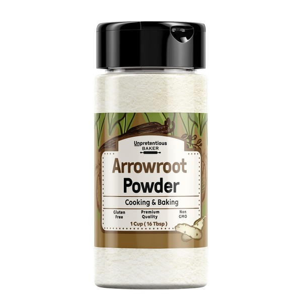 Unpretentious Arrowroot Powder, 1 Cup, Raw, Non-GMO & Gluten-Free, Paleo Friendly
