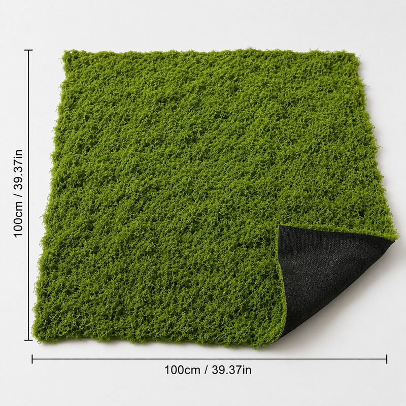 36ft Artificial Moss for DIY Crafts – Realistic Green Polyester
