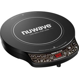 Nuwave Precision Induction Cooktop, 10.25” Shatter-Proof Ceramic Glass, 6.5” Heating Coil, 45 Temps from 100°F to 500°F, 3 Wattage Settings 600, 900 & 1300 Watts