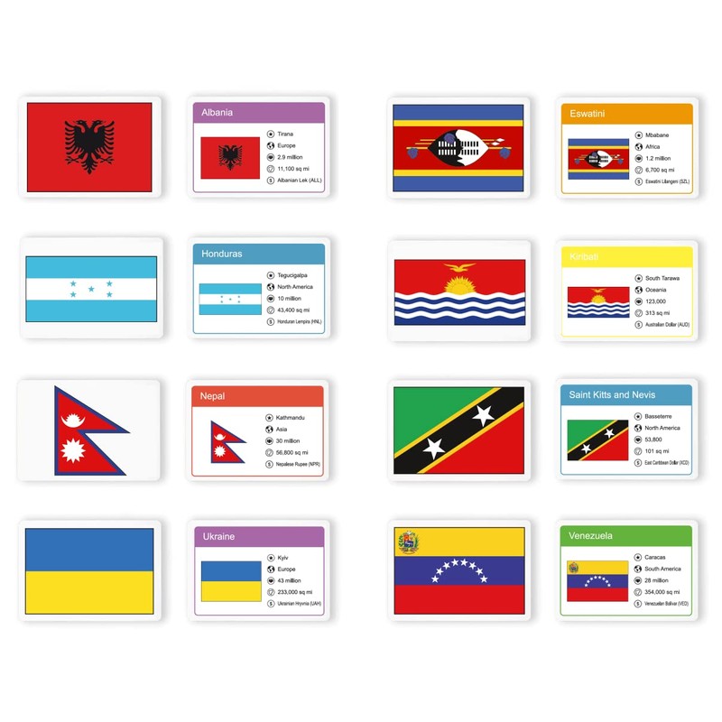 Little Wigwam Flags Of The World Flash Cards - Set