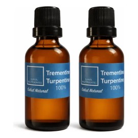 Trementina Natural 100% Organica Pura De Pino 2 Frascos 50ml