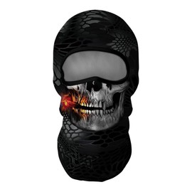 Skull Face Mask, Balaclava, Neck Gaiter, UV Sun Protection,Motorcycle Ski Scarf Fishing for Men (T W)