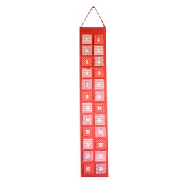 Riffelmacher 19579 Long Advent Calendar for Filling, Felt, 130 cm, Red