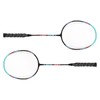 2PCS Badminton Rackets Iron Alloy Frame Integrated Shuttlecock Racquets for