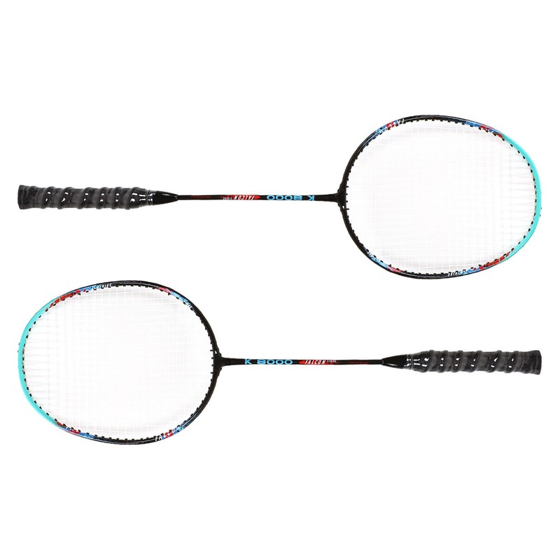 2PCS Badminton Rackets Iron Alloy Frame Integrated Shuttlecock Racquets for