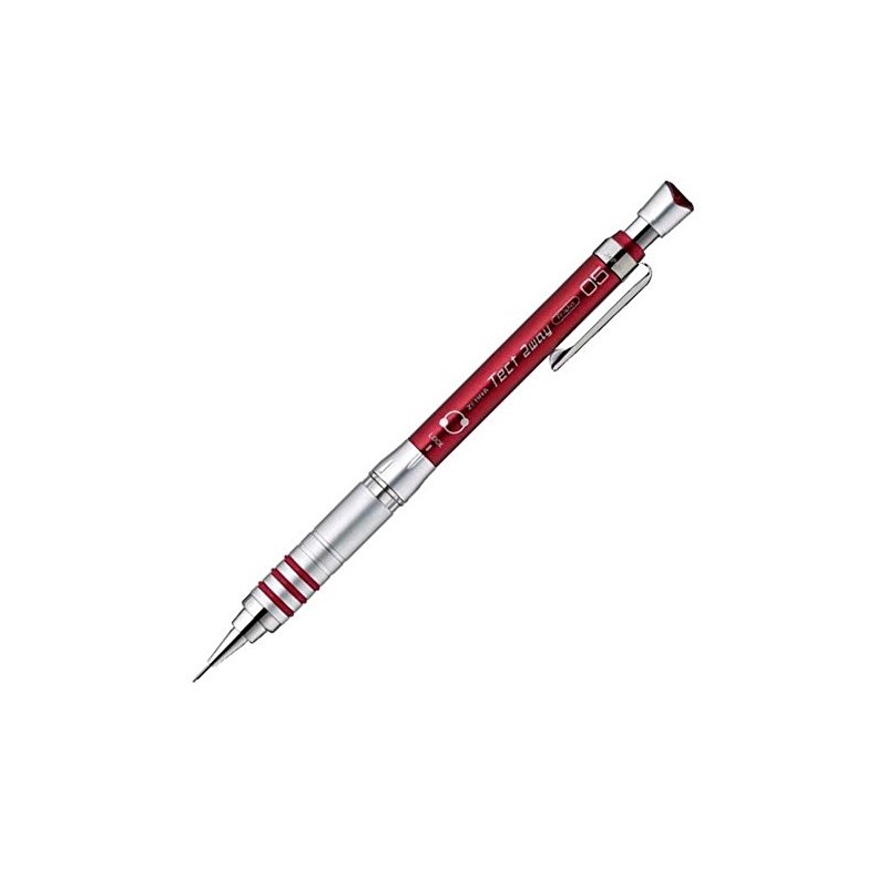 Zebra Mechanical Pencil, Tect 2 Way, 0.5mm, Red Body (MA41-R)